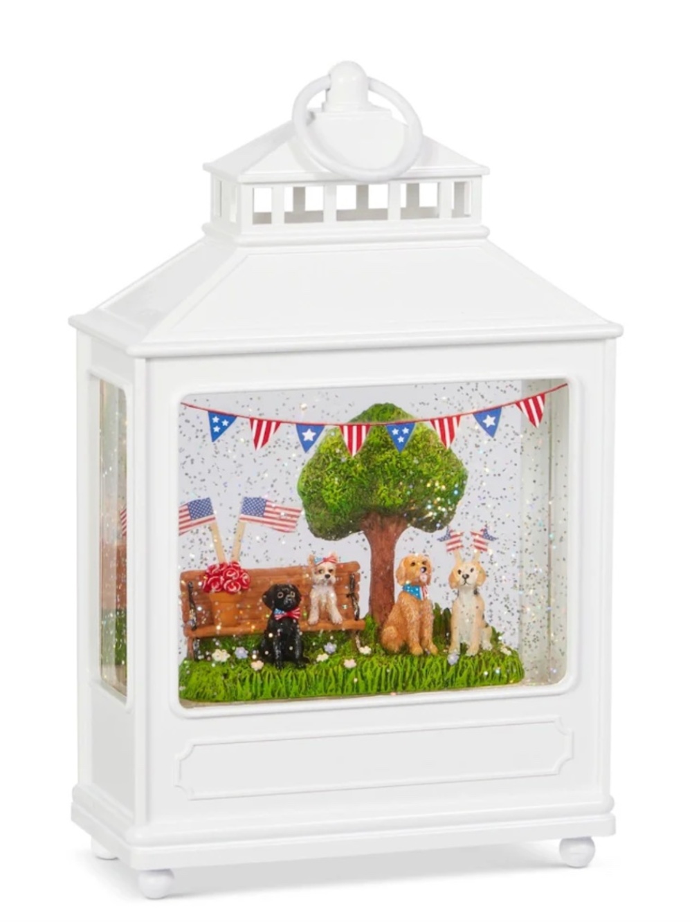Patriotic Dog Lighted Water Lantern